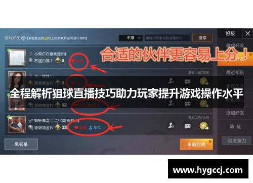 全程解析狙球直播技巧助力玩家提升游戏操作水平